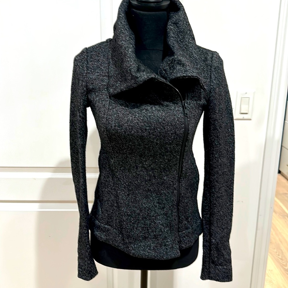 Theory Petite Charcoal Dark Grey Wool Jacket